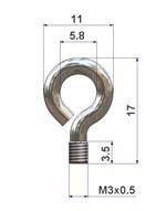 Lampa Set 25 occhioli nichelati per tappi finale binario - M3x3,5 97113