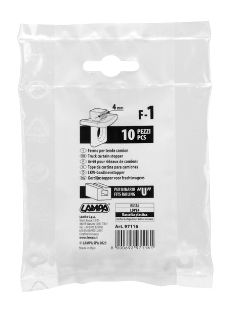 Lampa F-1, set 10 fermi per binario tipo "U" - 4 mm 97116