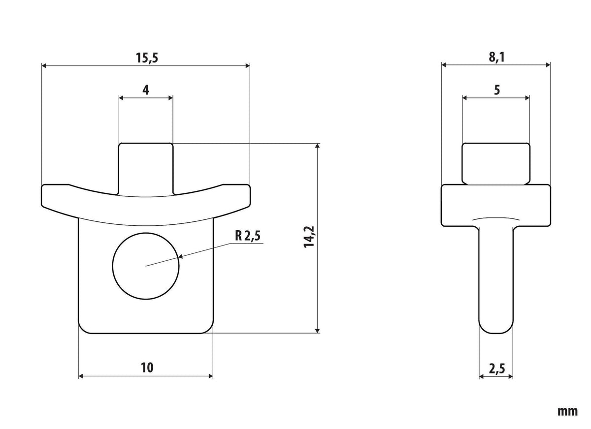 Lampa F-1, set 10 fermi per binario tipo "U" - 4 mm 97116