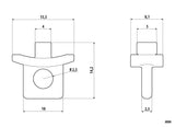 Lampa F-1, set 10 fermi per binario tipo "U" - 4 mm 97116
