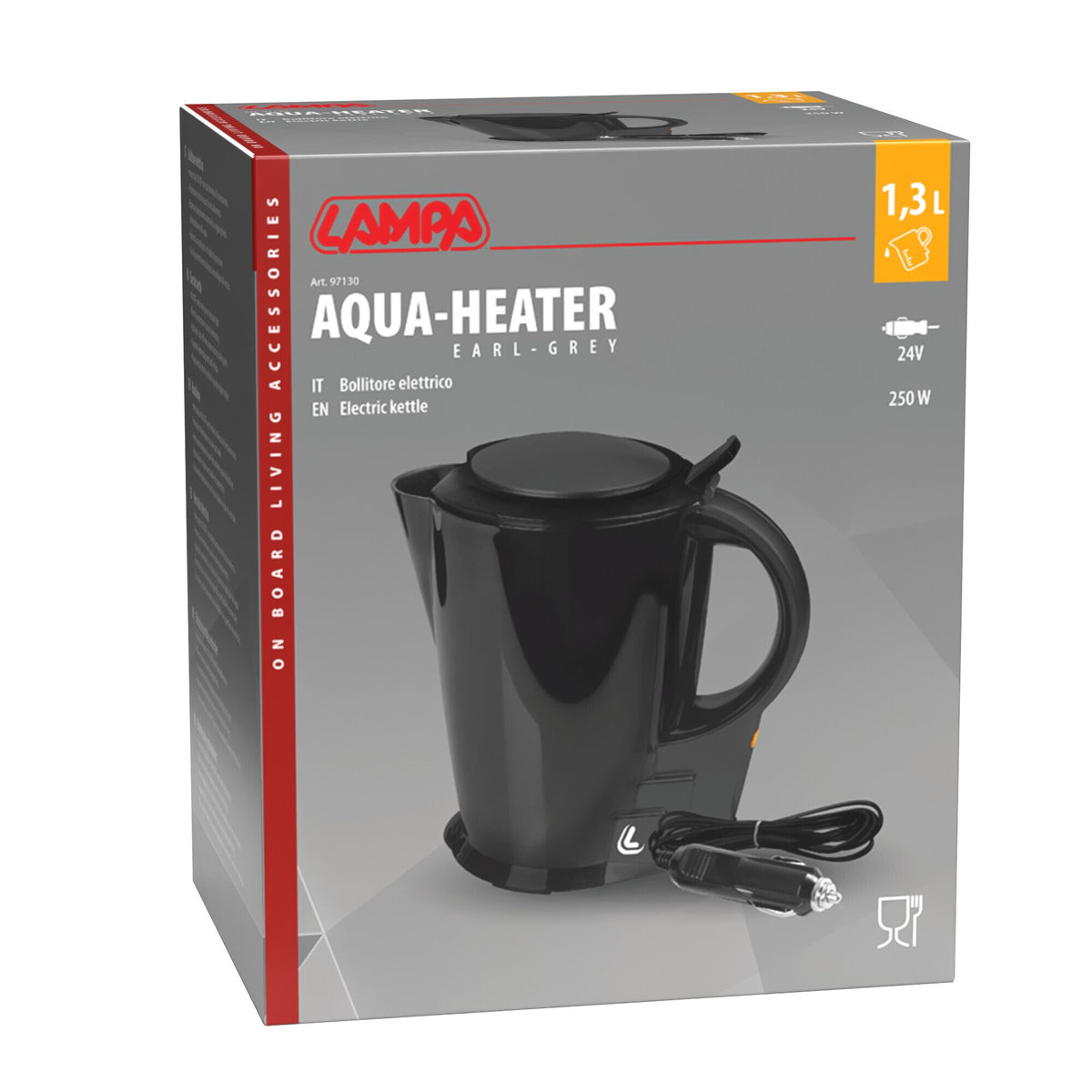 Bollitore elettrico 24V per camion 1,3 L 250W  Lampa Aqua-Heater Earl Grey 97130