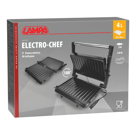 Piastra elettrica e bistecchiera 24V per camion 250W  Lampa Electro-Chef 97137