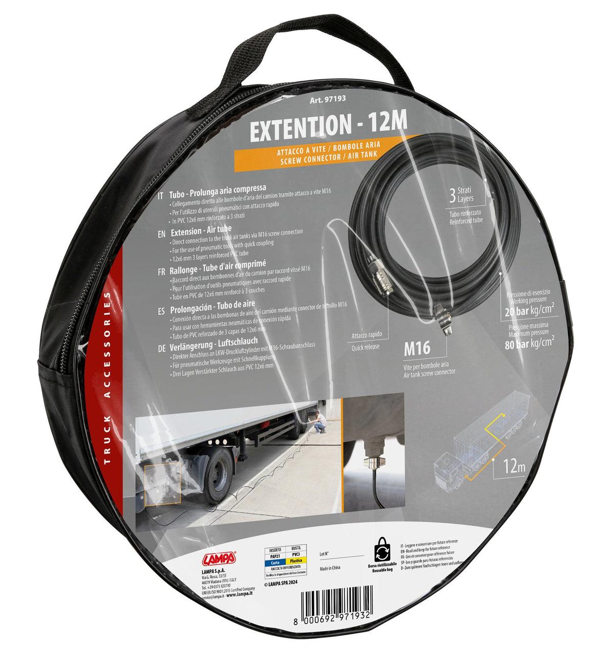 Pilot Tubo prolunga aria compressa - 12 m