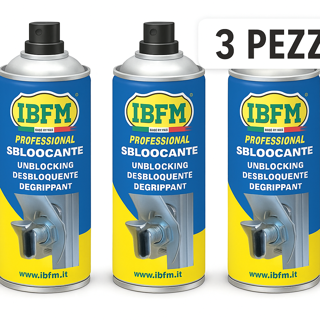 IBFM Art. 2000SBL Unlocking Spray Can for Technical Use - Pack of 3