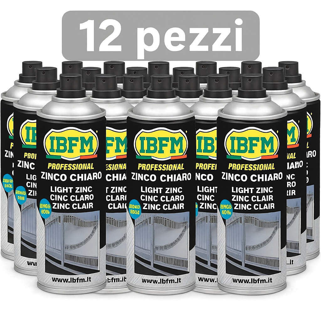 IBFM Art. 2000ZNC ZINC Spray Can 98/100 Technical Use - Pack of 12 pieces