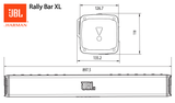 JBL RALLYBAR XL  Soundbar Bluetooth da 35 con LED Dinamici e Amplificatore da 300W RMS
