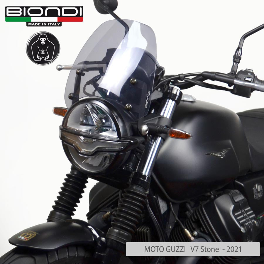 Biondi Cupolino Sport Fumè Chiaro Moto Guzzi V7 III / IV / Sport e V9 Bobber