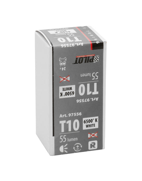 Pilot 24V Hyper-Led 24 - 8 SMD x 3 chips - (T10) - Trifocus - W2,1x9,5d - 20 pz - Scatola - Bianco - Doppia polarità - Resistenza incorporata