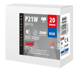 Pilot 24V Led Series - 4 SMD x 1 chip - (P21W) - BA15s - 20 pz - Scatola - Blu - Doppia polarità