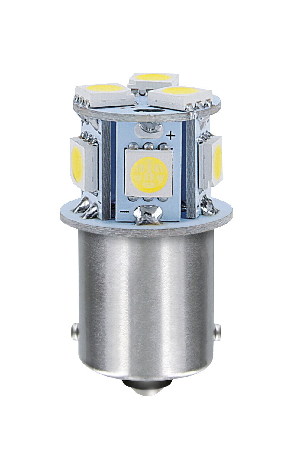 Pilot 24/28V Led Series - 8 SMD x 1 chip - (P21W) - BA15s - 20 pz - Scatola - Bianco - Doppia polarità