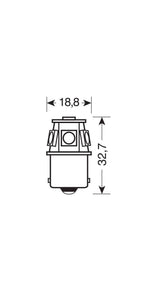 Pilot 24/28V Led Series - 6 SMD x 1 chip - (R5W) - BA15s - 20 pz - Scatola - Rosso - Doppia polarità