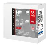 Pilot 24/28V Led Series - 5 SMD x 1 chip - (T4W) - BA9s - 20 pz - Scatola - Rosso - Doppia polarità