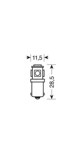 Pilot 24/28V Led Series - 5 SMD x 1 chip - (T4W) - BA9s - 20 pz - Scatola - Rosso - Doppia polarità