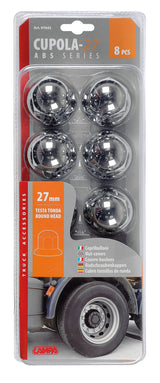 Lampa Copribulloni Cromati ABS Ø 27 mm - Set da 8 pz