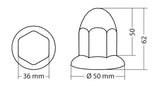 Lampa Copribulloni cromati in ABS -  30 mm - Set 10 pz 7646 97646