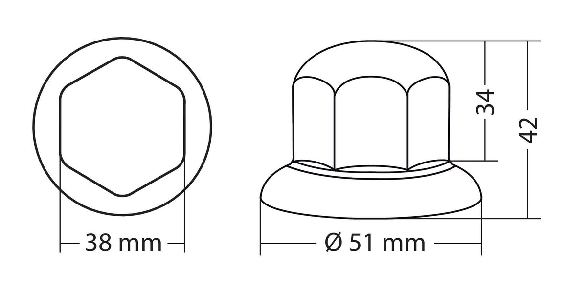Lampa Copribulloni Cromati in ABS Ø 32 mm - Conf. da 10 pz
