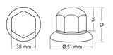 Lampa Copribulloni Cromati in ABS Ø 32 mm - Conf. da 10 pz