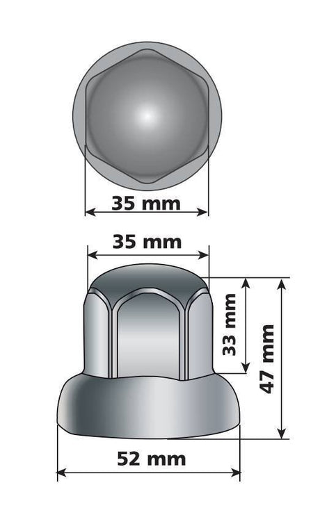 Lampa Dome, Set 500 copribulloni testa tonda in acciaio inox -  32 mm - Cromo 97670