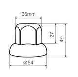 Lampa American, Set 500 copribulloni testa piatta in acciaio inox -  33 mm - Cromo 97673
