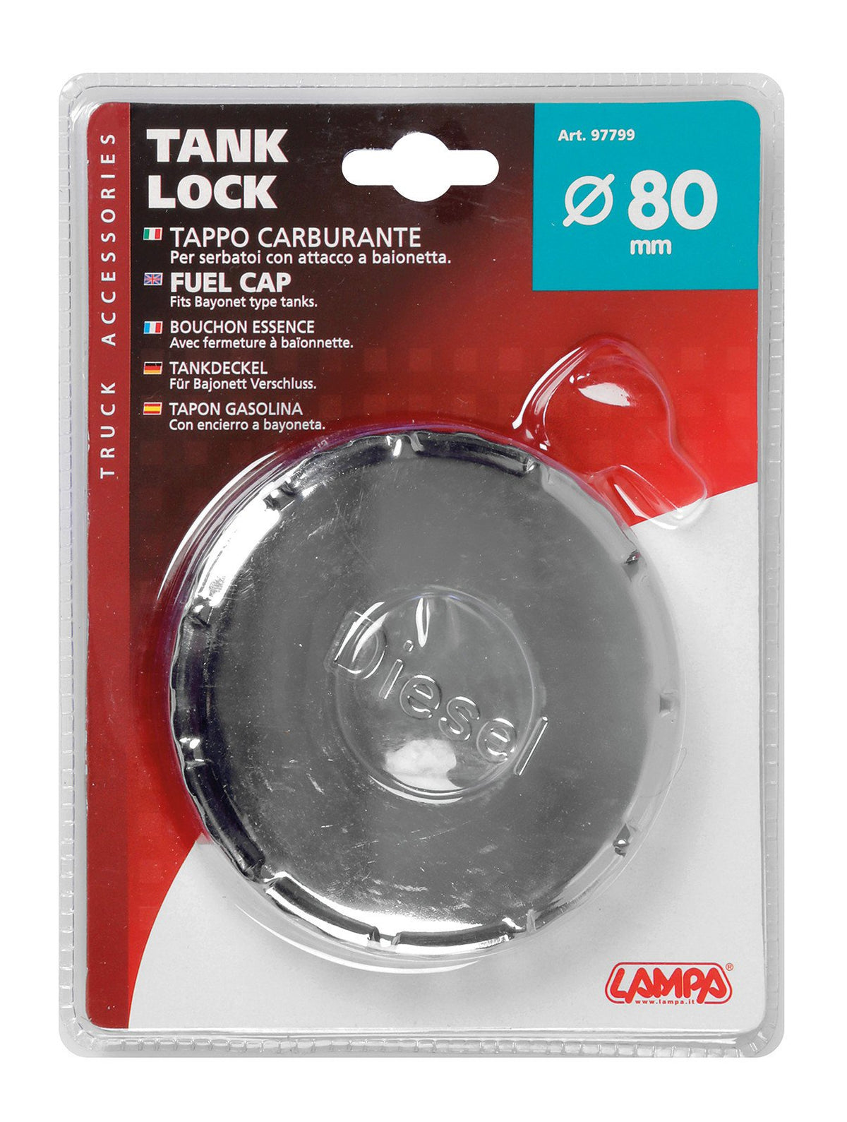 Lampa Tappo serbatoio senza chiave -  80 mm 97799
