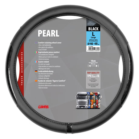 Lampa Pearl Black, coprivolante in Skeentex - L -  46/48 cm 97830