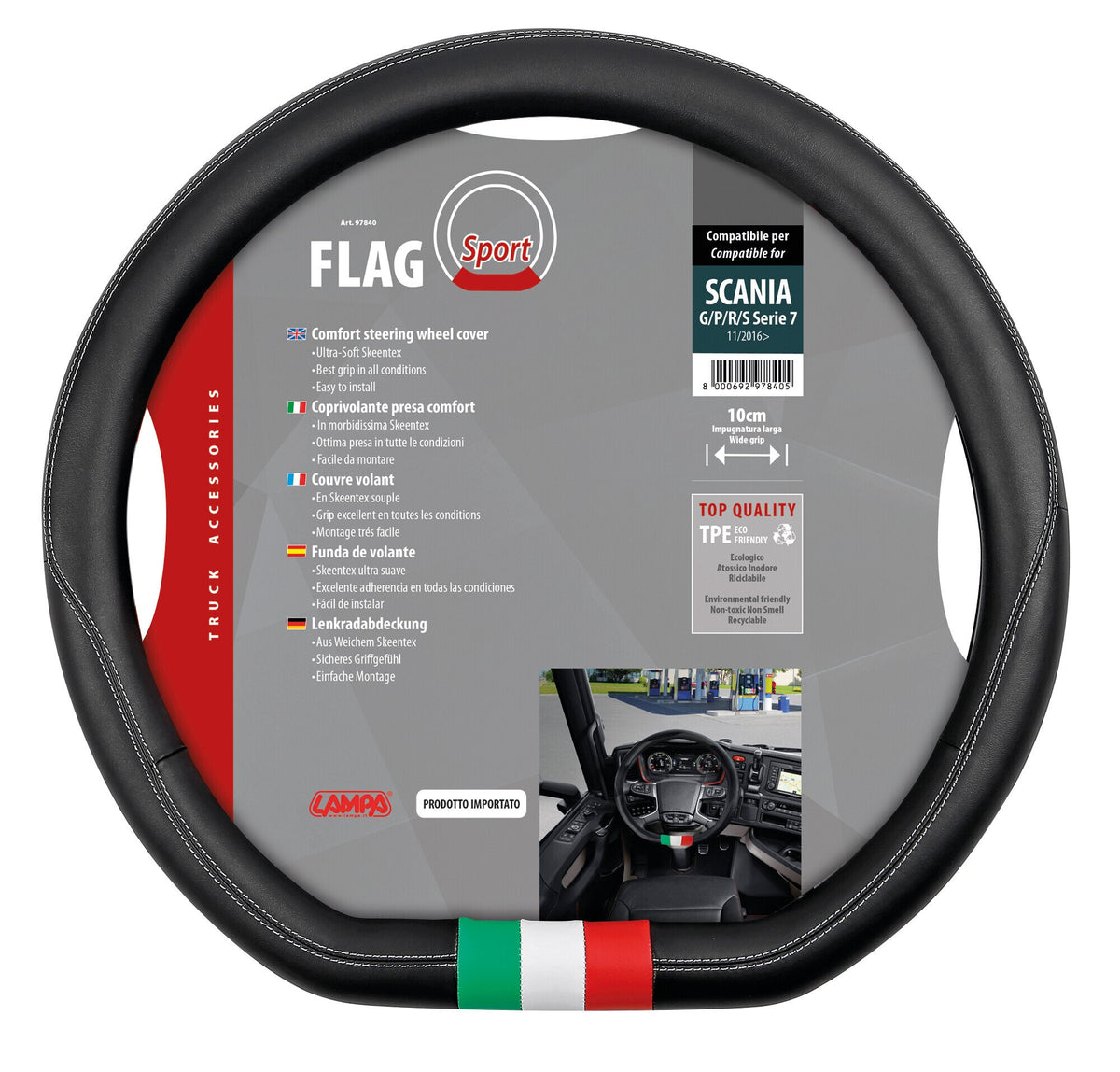 Lampa Flag Italia coprivolante Skeentex Scania G/P/R/S Serie 7 11/2016> 97840