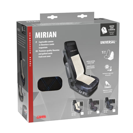 Lampa Mirian, coprisedile in Skeentex e suede trapuntato - Nero/Blu 97854