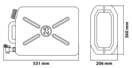 Lampa Tanica in plastica, con rubinetto in metallo - 25 L 97869