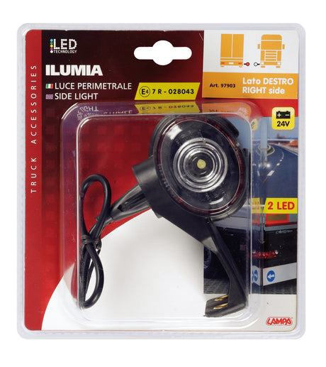 Lampa Ilumia, luce perimetrale a 2 Led, 24V - Attacco L - Destra 97903