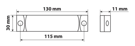 Lampa Luce ingombro con catarifrangente - 3 Led - 24V - Rosso 97915