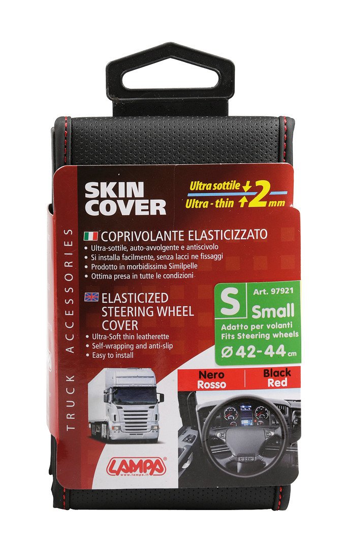 Lampa Skin-Cover Coprivolante Elasticizzato Skeentex Nero/Rosso - S Ø 42/44 cm