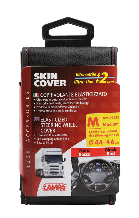 Lampa Skin-Cover, coprivolante elasticizzato in Skeentex Nero/Rosso M  44/46 cm 97922