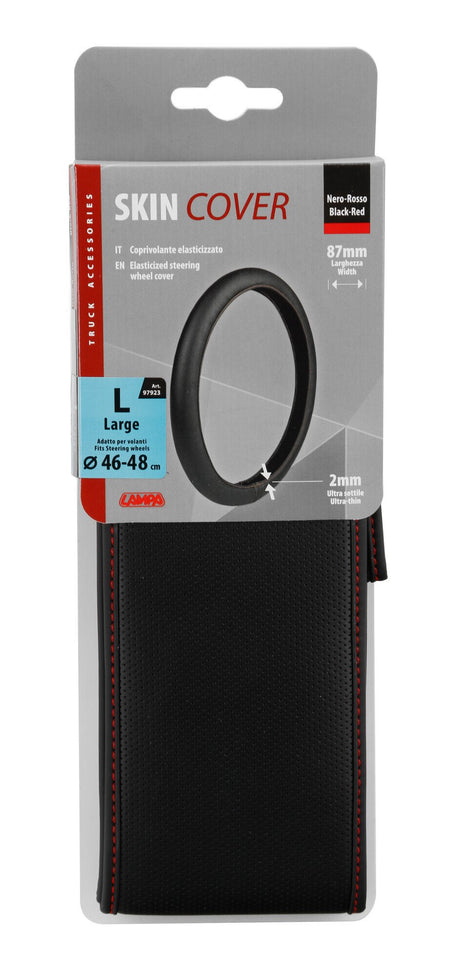 Lampa Skin-Cover, coprivolante elasticizzato in Skeentex Nero/Rosso L  46/48 cm 97923