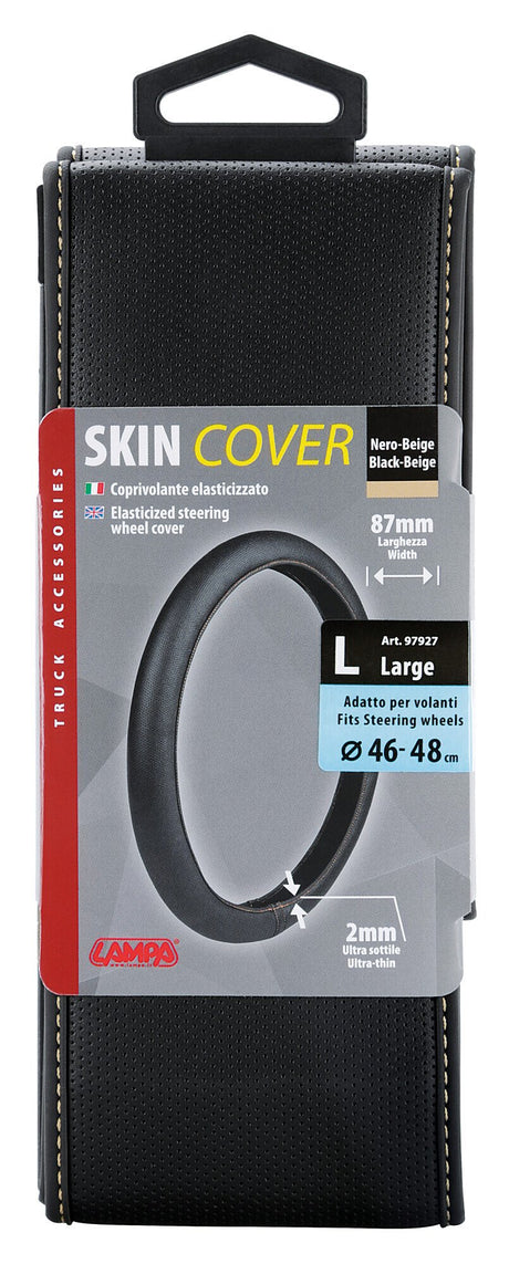 Lampa Skin-Cover, coprivolante elasticizzato in Skeentex Nero/Beige L  46/48 cm 97927