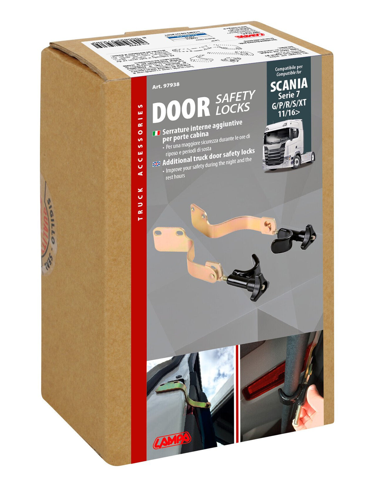 Lampa Serrature aggiuntive cabina camion Scania R Serie 7 New Generation 11/16> 97938