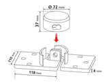 Lampa Zanna Tytan, lucchetto blocca-porte posteriori 97955
