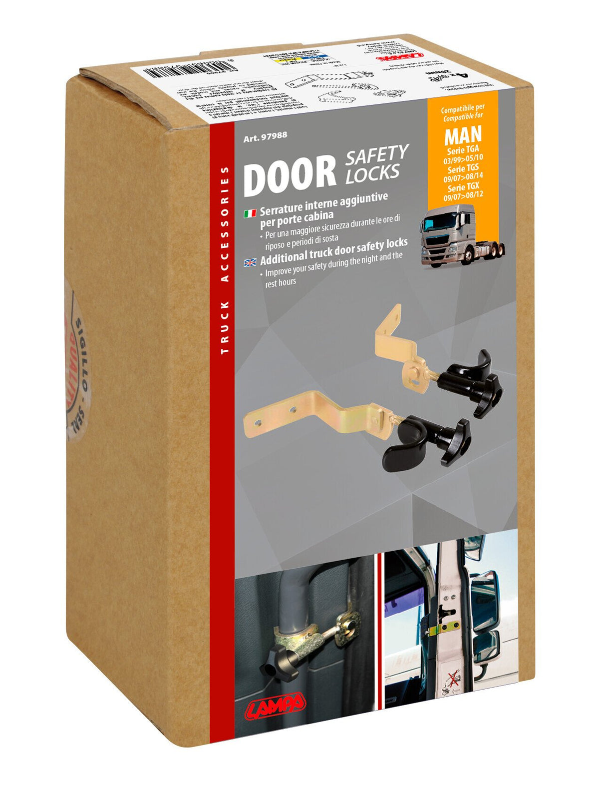 Lampa Serrature aggiuntive cabina camion Man TGA 03/99>05/10 Man TGS 09/07>08/14 97988