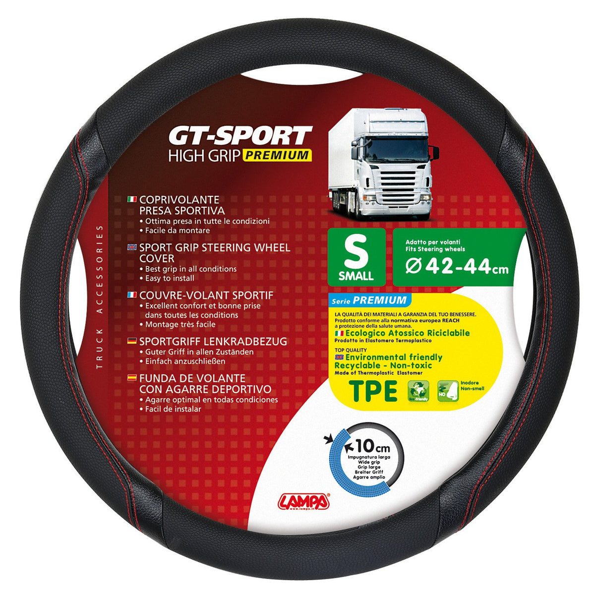 Lampa GT-Sport Coprivolante Skeentex Nero/Rosso - S Ø 42/44 cm