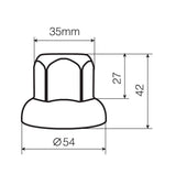Lampa American Copribulloni Testa Piatta Inox Ø 32 mm Cromo - Set 40 pz