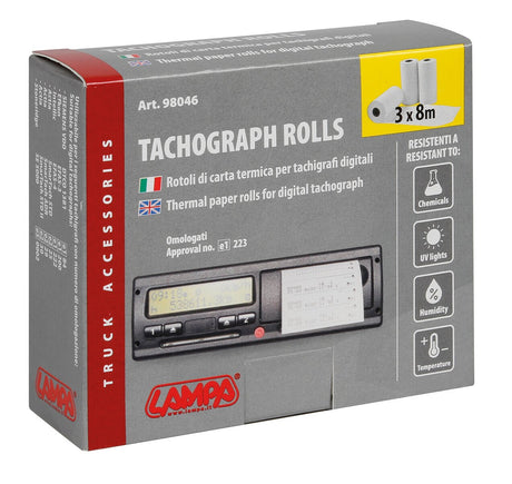 Lampa Rotoli di carta per tachigrafi digitali, 3 pz 98046
