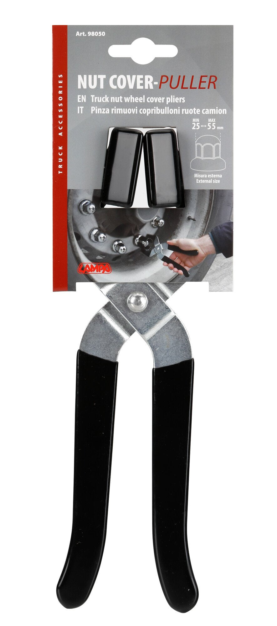 Lampa Puller, pinza togli copribulloni ruote camion 98050