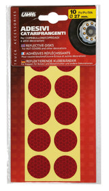 Lampa Set 10 adesivi catarifrangenti  27 mm - Rosso 98056