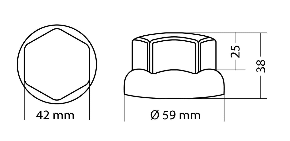 Lampa Set 10 copribulloni universali in ABS -  32/33 mm - Cromo 98061