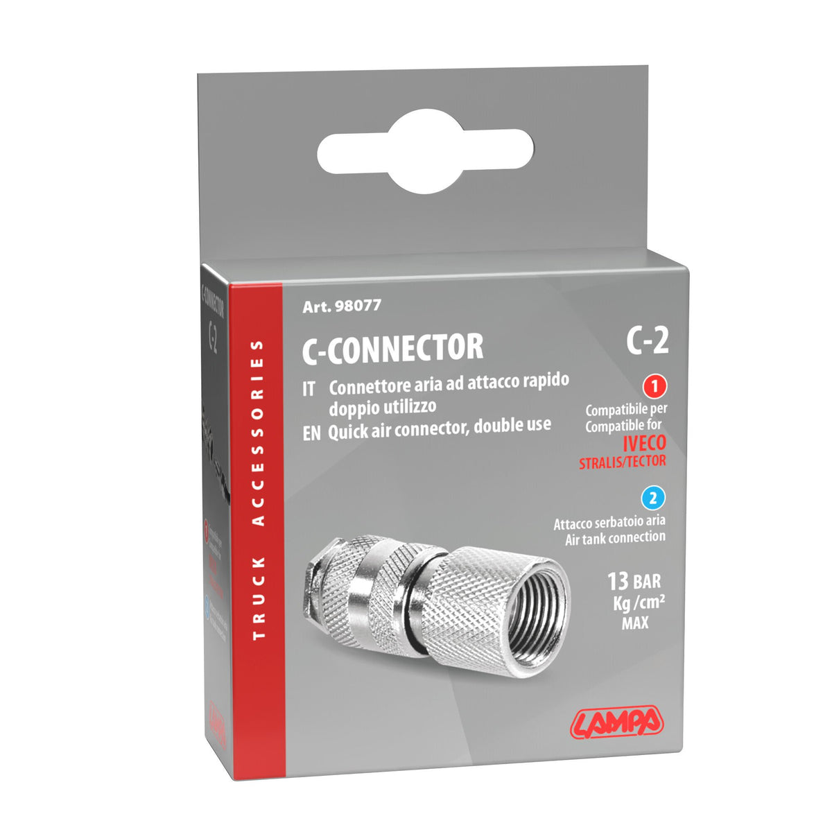Lampa C-2, Connettore aria ad attacco rapido, doppia funzione 98077