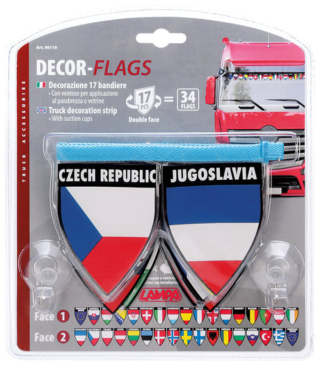 Lampa Decor-Flags 2 in1 - Set 4 - 17x2 bandiere 98119