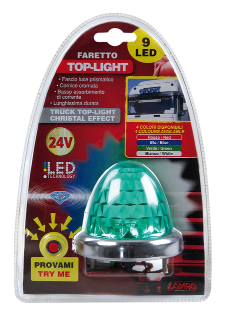 Lampa Top Light, faretto 9 Led, 24V - Verde 98163