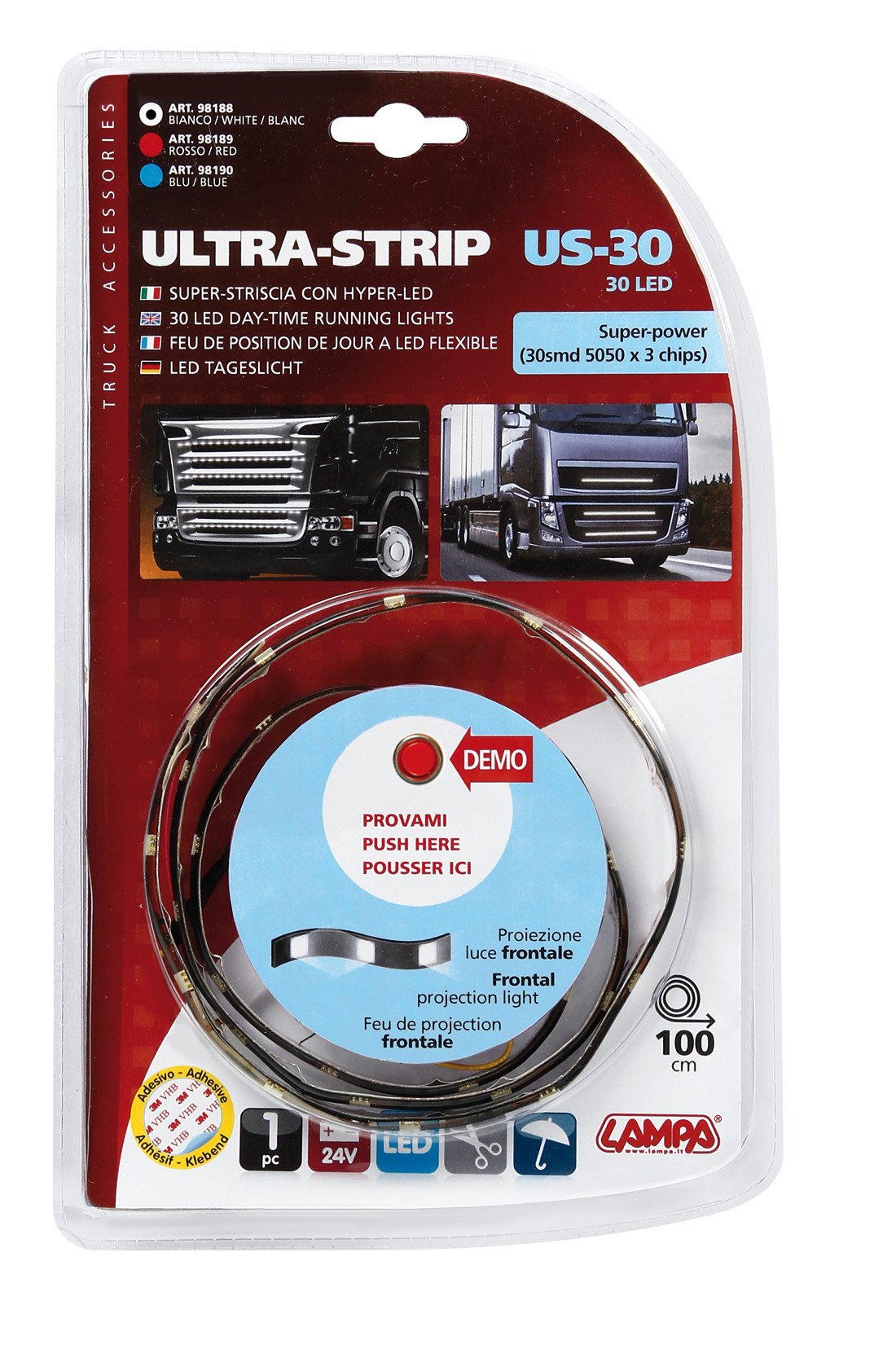 Lampa Ultra-Strip, 24V - 30 Led - 100 cm - Bianco 98188
