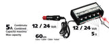 Lampa Power-5, centralina di comando, accensione a 5 uscite, 12/24V 98196