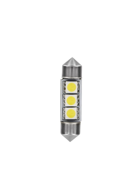 24/28V Hyper-Led 9 3 SMD x 3 chips C5W 10x36 mm SV8,5-8 2 pz Bianco doppia pol. 98223