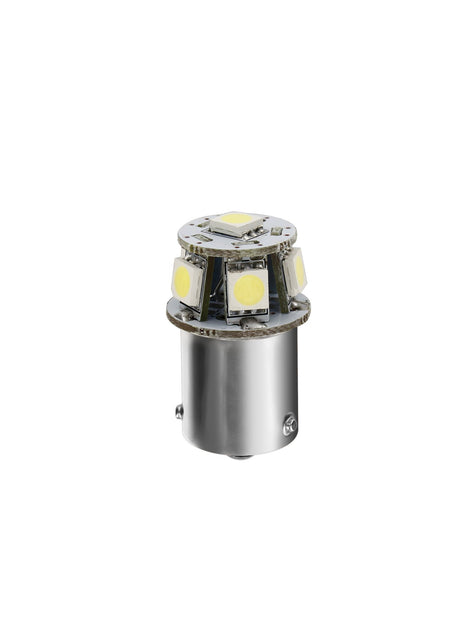 24/28V Hyper-Led 18 6 SMD x 3 chips R5W BA15s 1 pz Scatola Bianco doppia pol. 98233